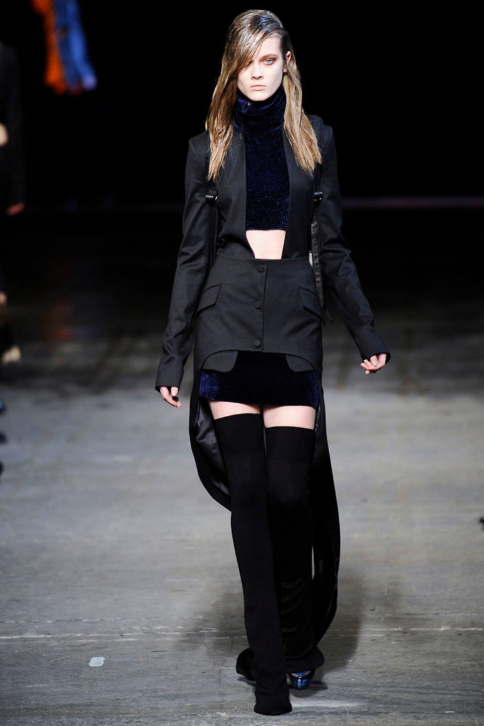 black blazer and mini dress