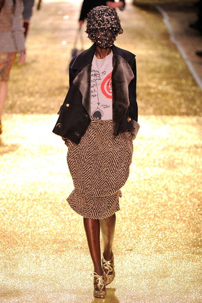 black leather jacket with t-shirt and midi skirt