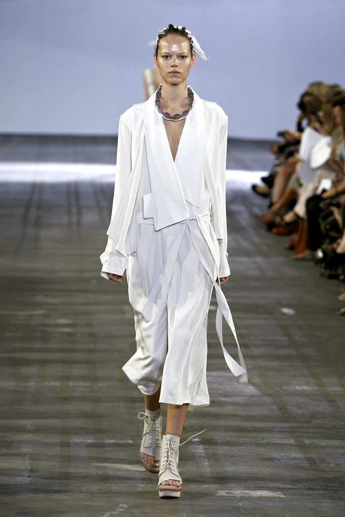 white silk relaxed midi dress