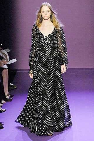 black and white polka-dot maxi dress