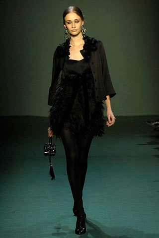 black mini dress with ruffles and jacket