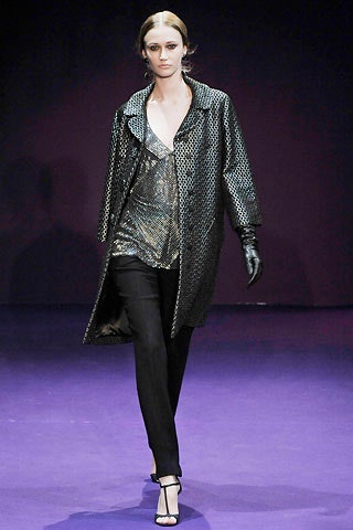 black vinyl coat with metallic top