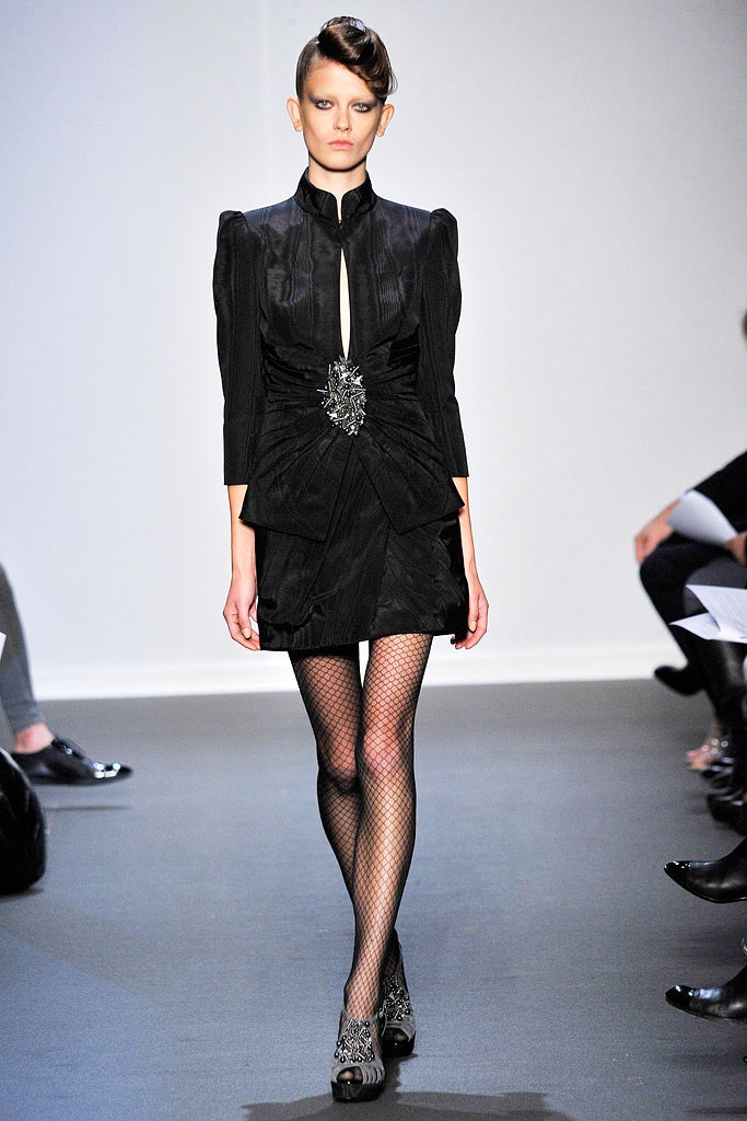 black fitted mini dress