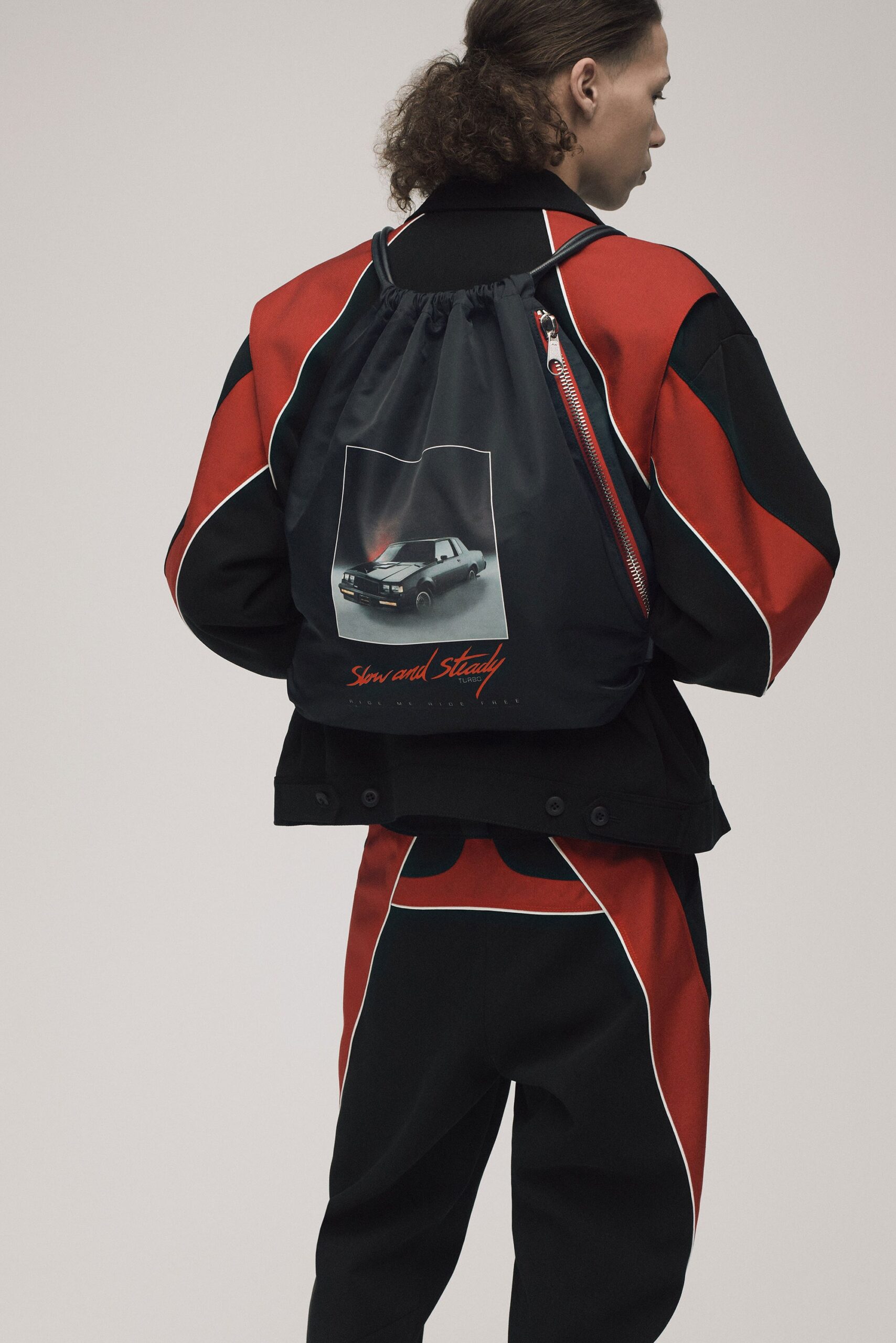 black and red relaxed outfit