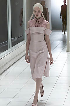 fitted pink silk midi dress