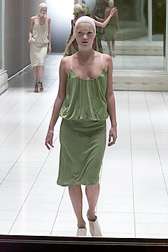 green silk sleeveless dress