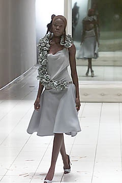 gray silk sleeveless dress