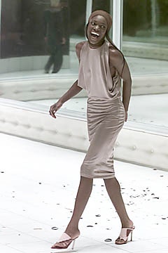 beige silk fitted midi dress