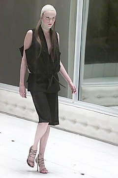 black silk fitted top and shorts