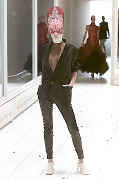 black tailored blazer and fitted pants