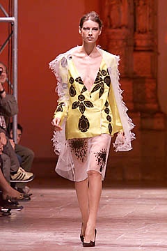 yellow silk sleeveless v-neck fitted embroidered sheer dress