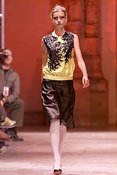 yellow silk sleeveless high-neck fitted embroidered top