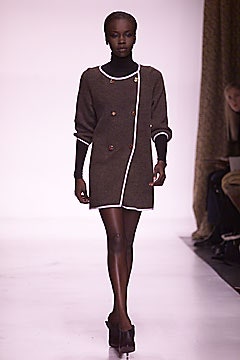 brown wool fitted dress