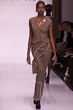 brown tweed fitted vest and skirt