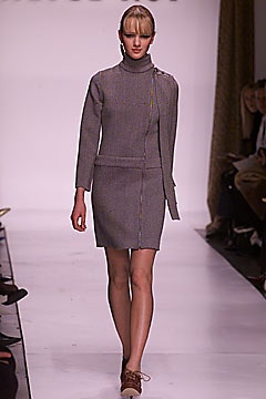 fitted gray wool mini dress