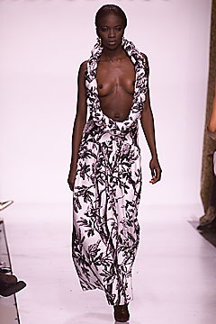 white and black printed maxi dress