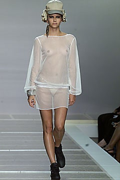 white mesh sleeveless high-neck fitted sheer flowing dress