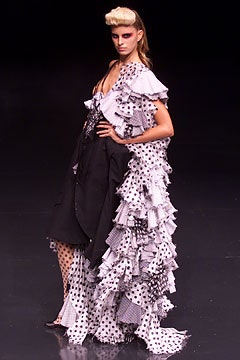 black and white ruffled dress