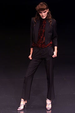 black tailored blazer and pants