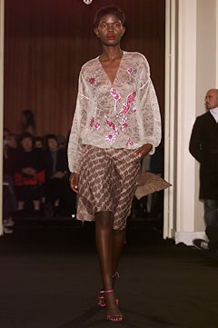 white silk long-sleeve v-neck relaxed embroidered sheer blouse