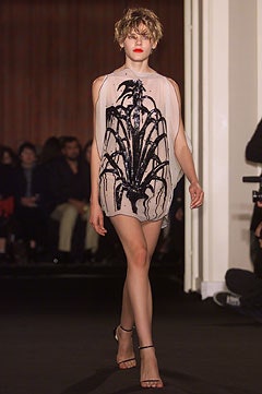black beige sheer embroidered dress