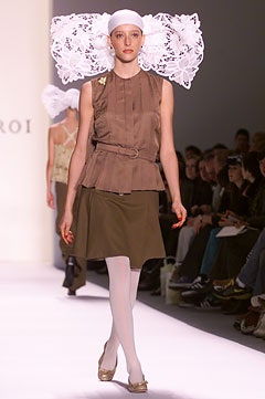 brown fitted top with olive skirt