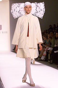 white coat and mini dress