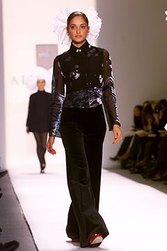 fitted black velvet top and pants