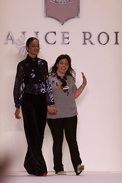 black silk blouse and velvet pants