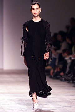 black midi dress with relaxed jacket