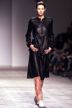 black leather midi dress with long sleeves