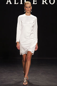 fitted white silk mini dress