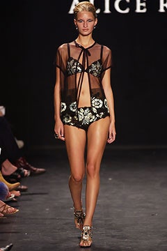 black silk sleeveless low-cut fitted floral bikini