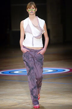 purple cotton relaxed wide-leg pants