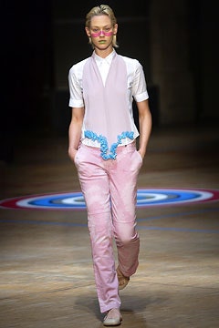 white fitted shirt with pink scarf