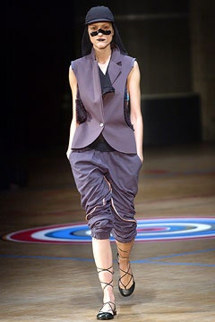 gray cotton relaxed zippered pockets pants