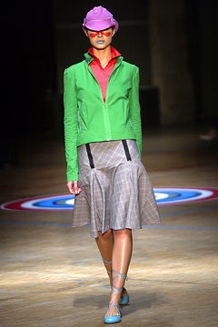 green cotton long-sleeve collared fitted zippered jacket