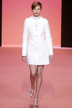 fitted white cotton coat