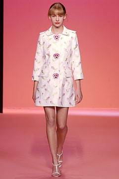 white fitted embroidered coat