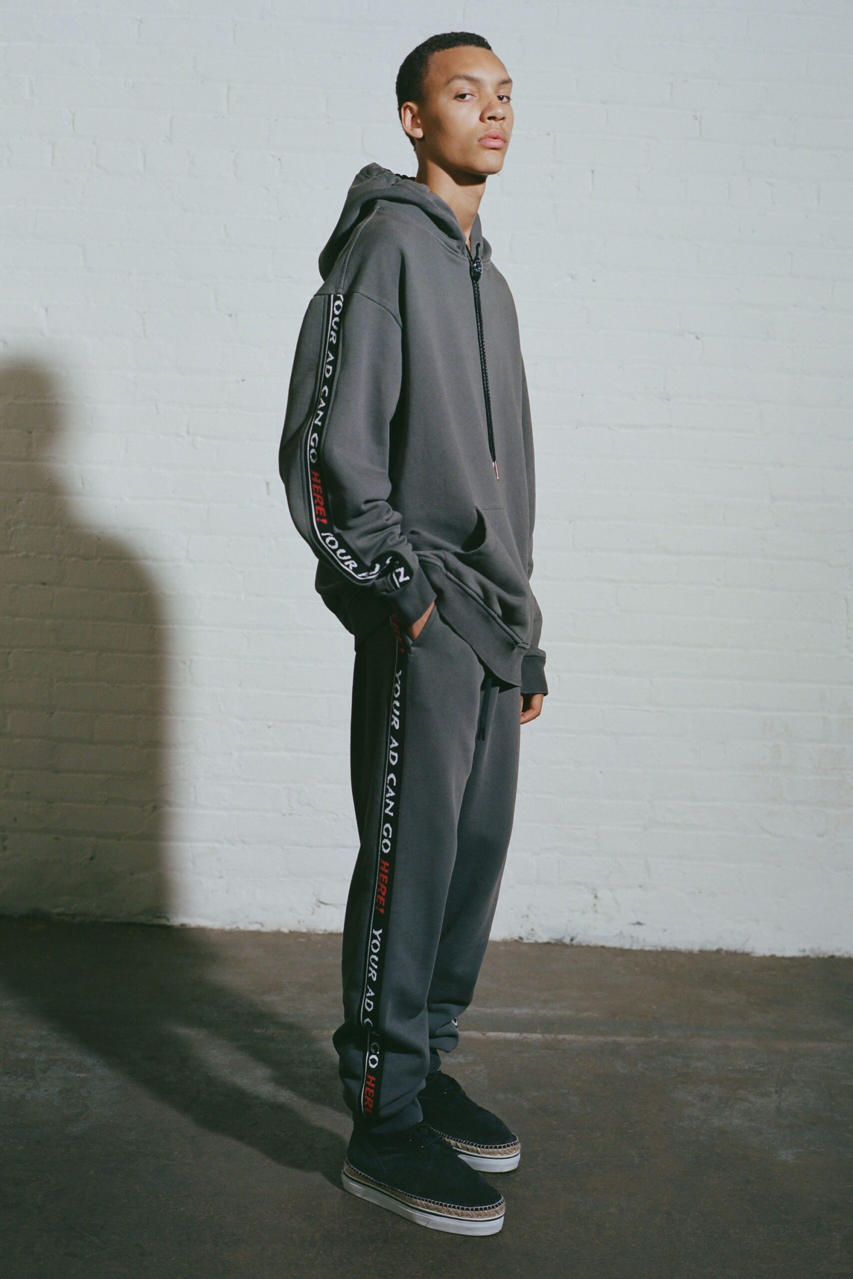 gray relaxed hoodie and pants