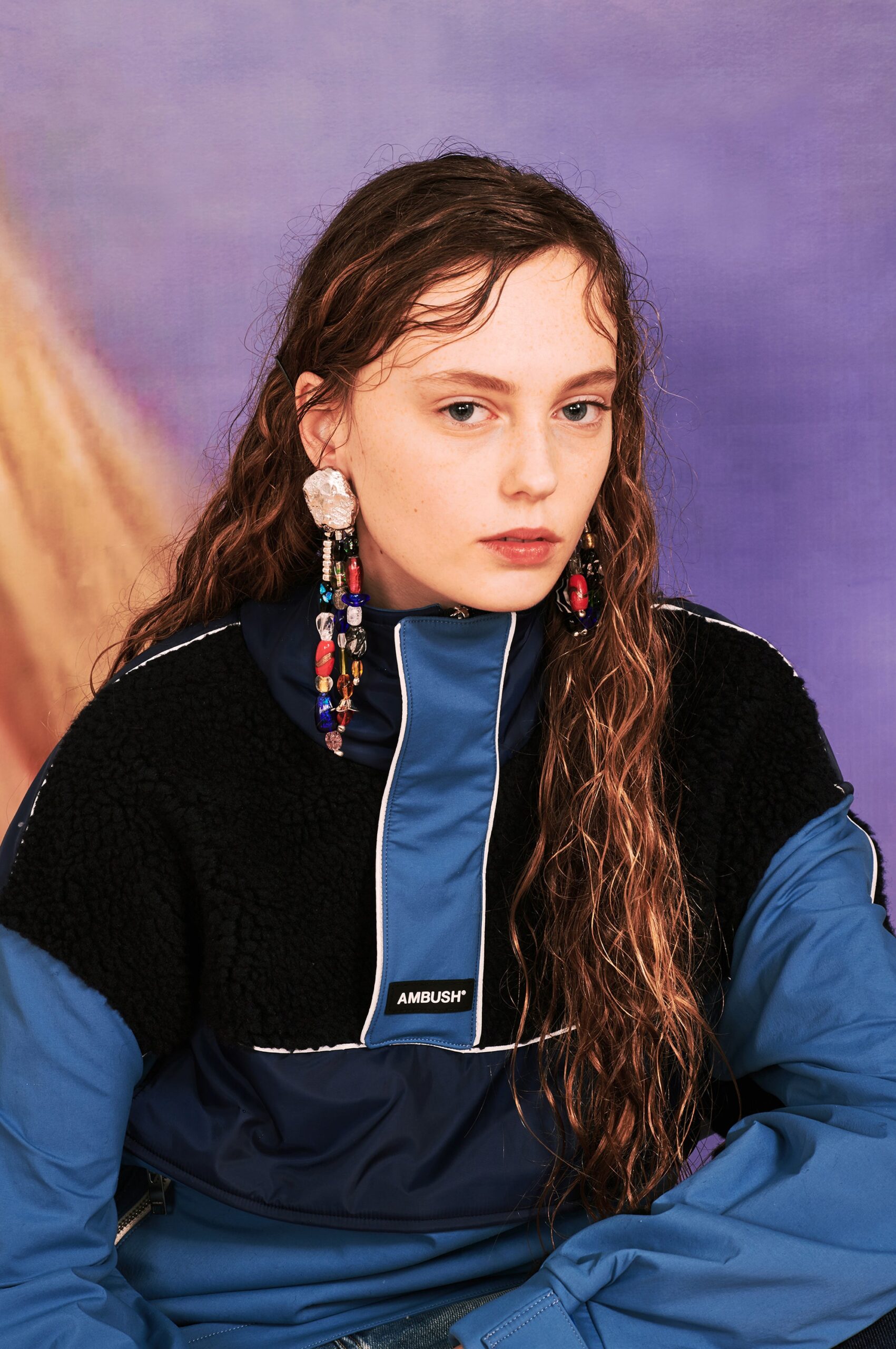 blue and black relaxed jacket