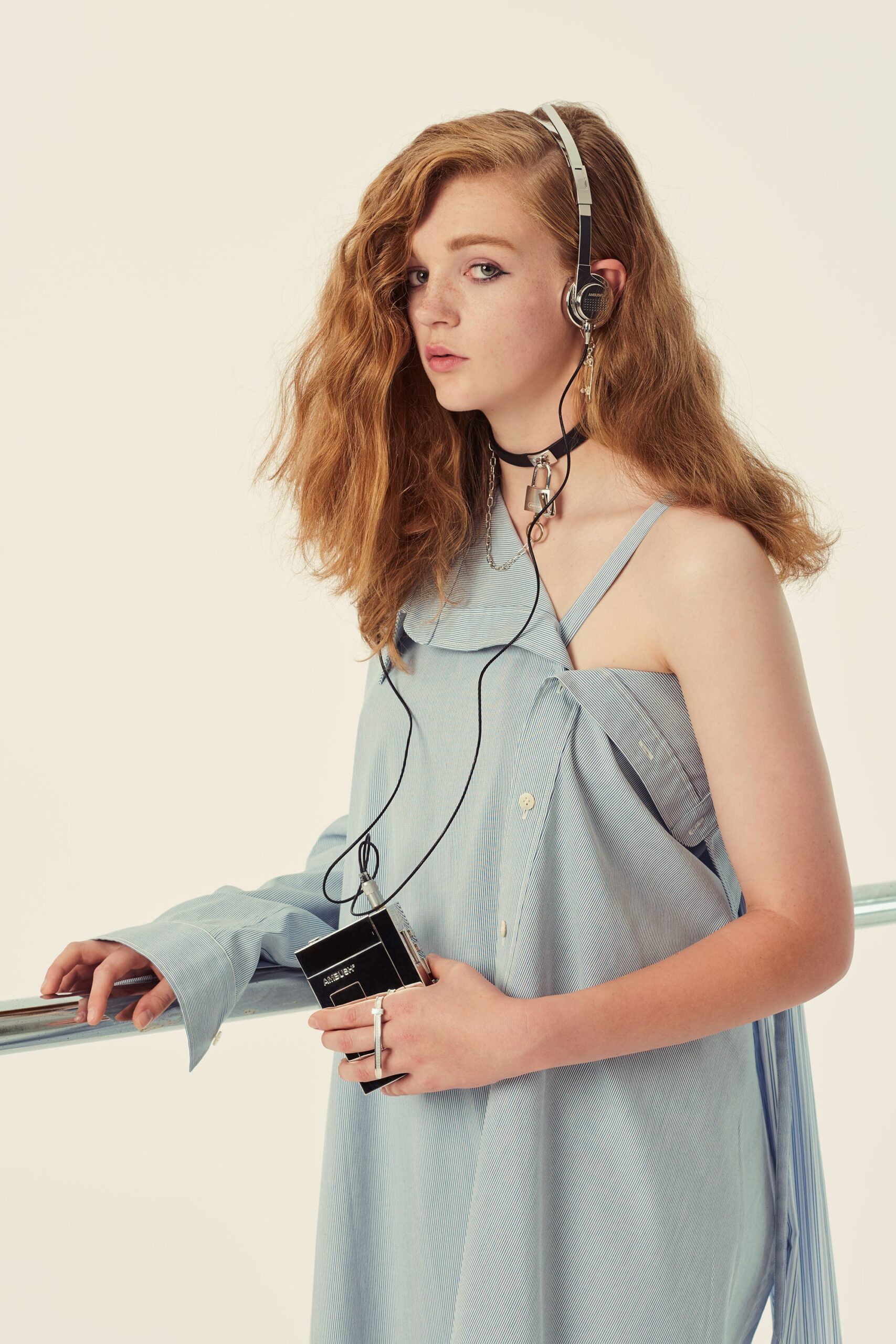 blue relaxed sleeveless dress