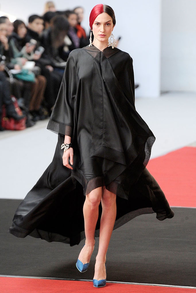 black silk relaxed dress