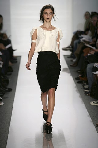 black silk fitted ruched midi skirt