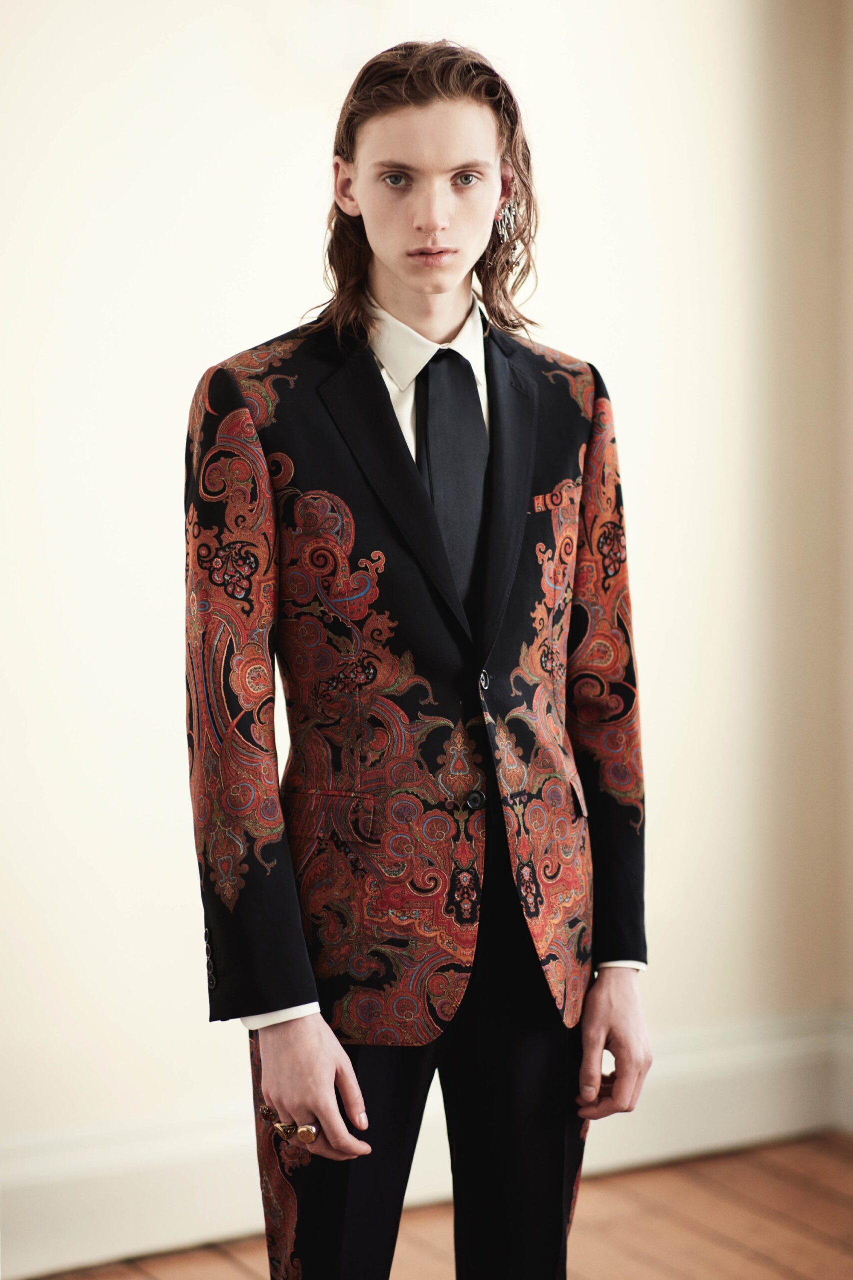 tailored embroidered blazer with shirt