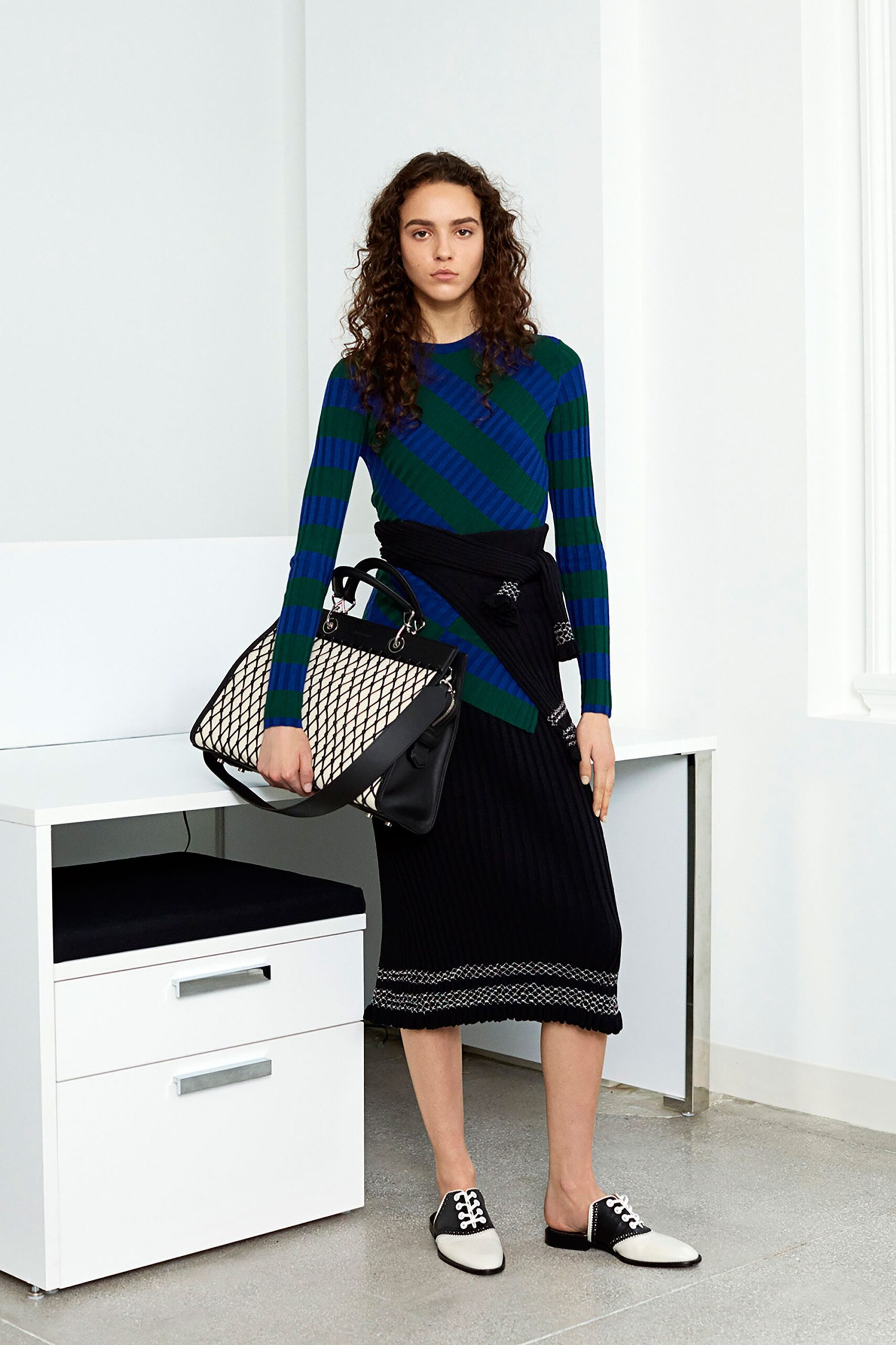 black cotton abstract bag