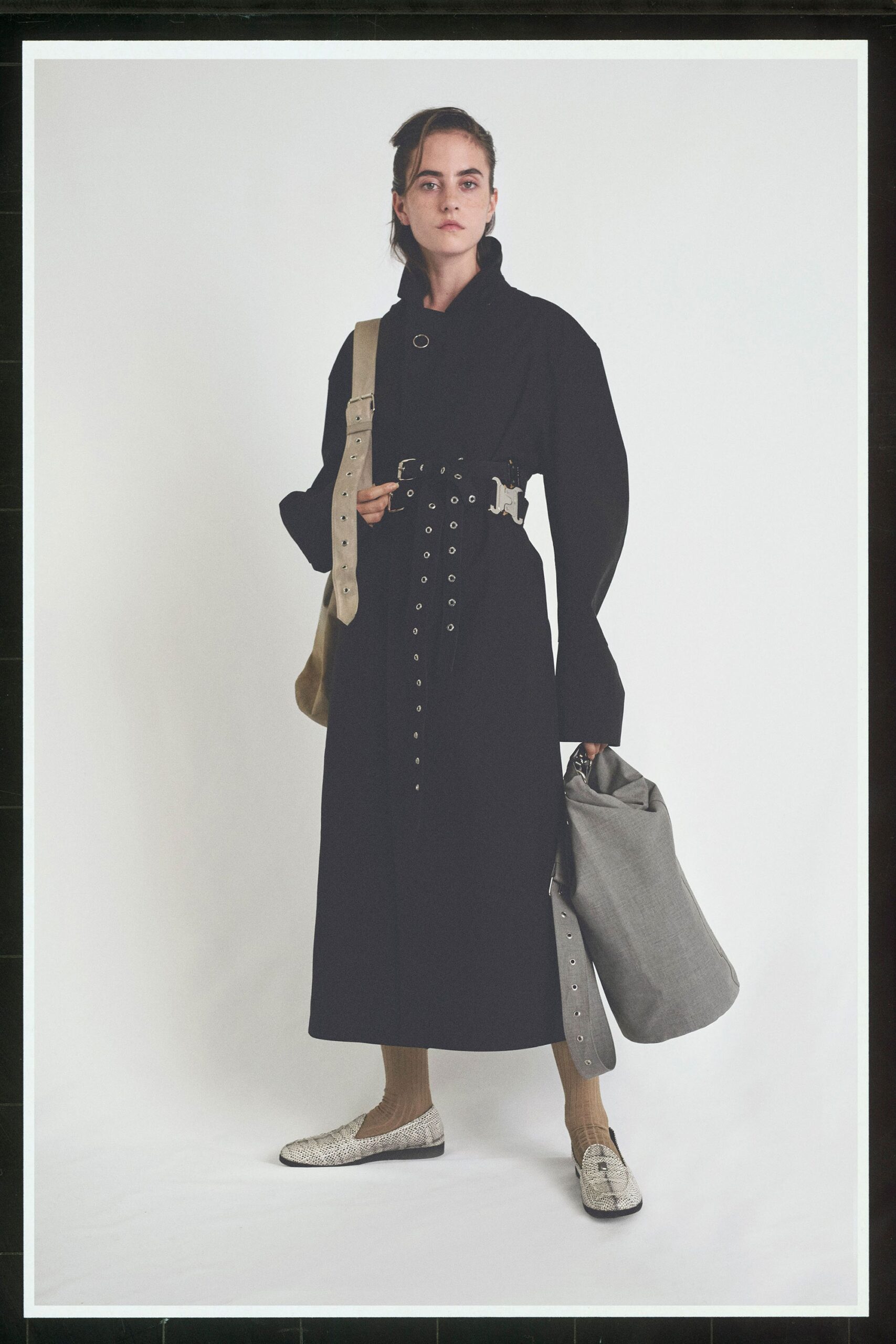 gray cotton bag