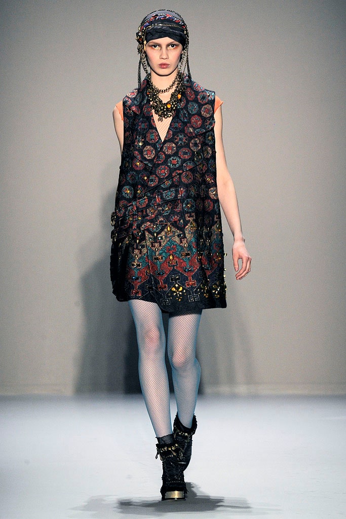 black multi embroidered sleeveless dress