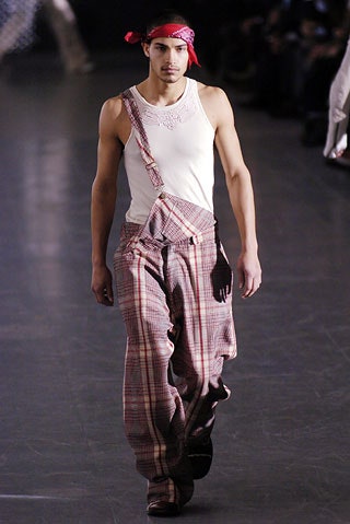 white tank-top with plaid pants