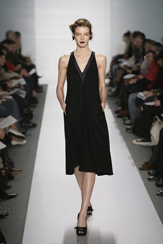 black silk sleeveless dress